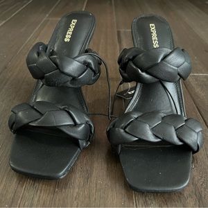 Express - Braided Double Band Heeled Sandals
